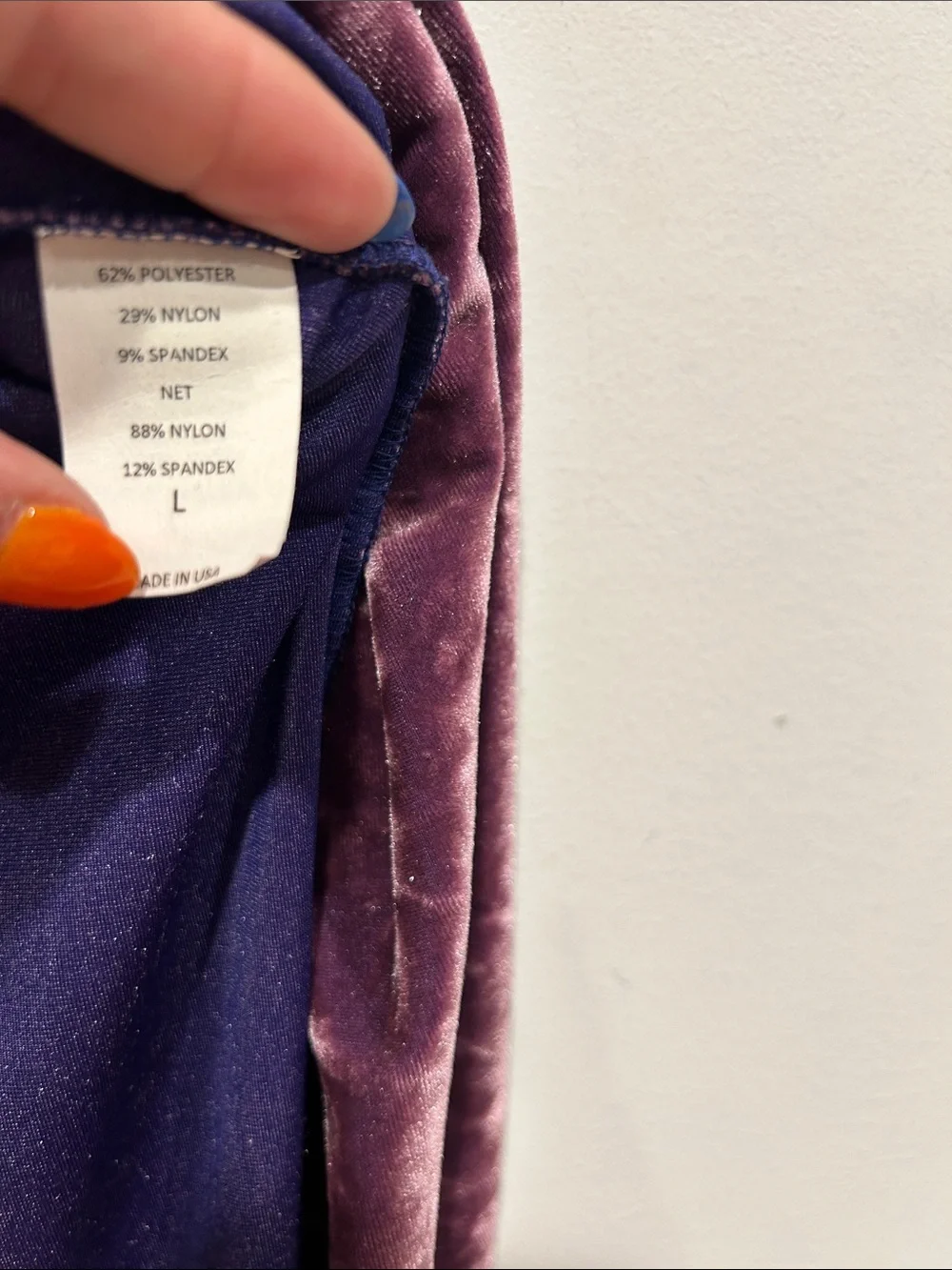Vintage Y2K Lilac Wine Velvet Slip Mini Dress in Dusty Plum large women’s purple - Picture 6 of 7
